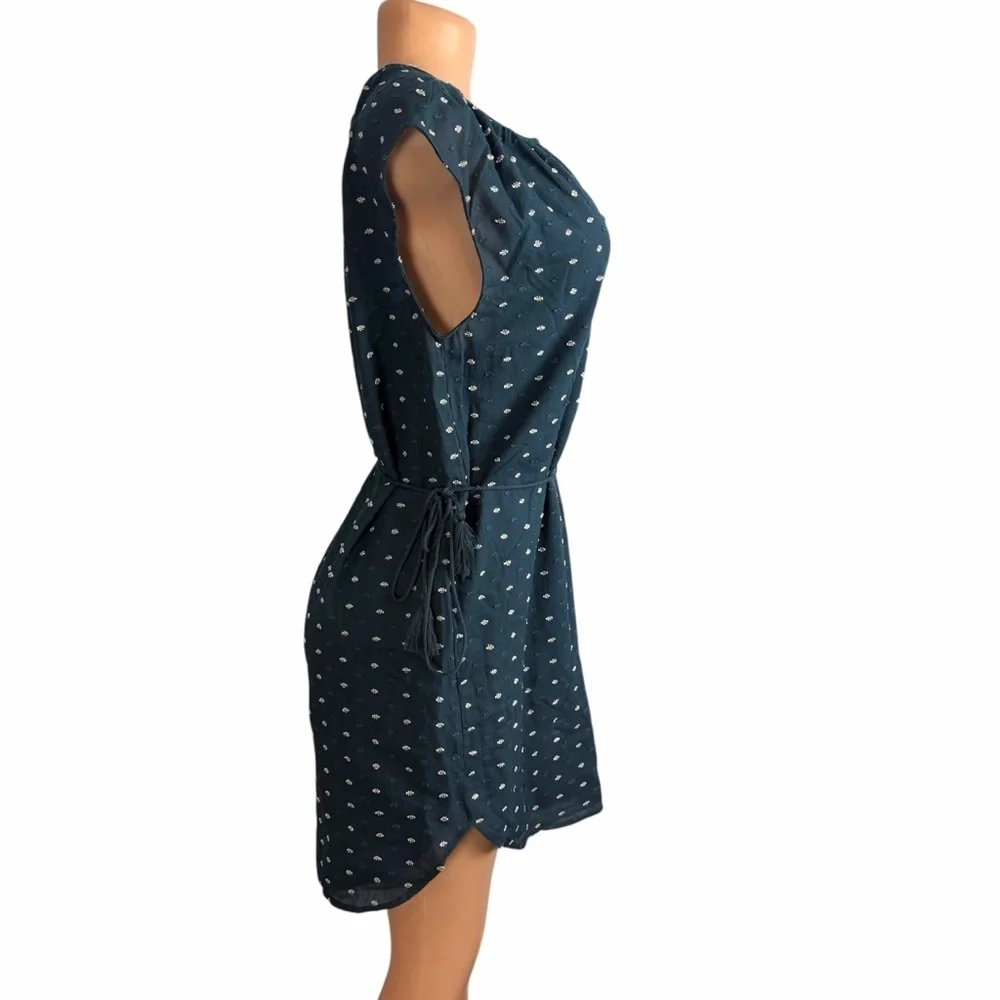 Loft Blue Sleeveless Tie-Waist Shirtdress - Picture 5 of 9